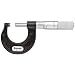 Starrett 436.1 Series Outside Micrometer, Plain Thimble, Carbide Faces, Inch