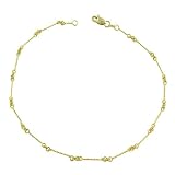 14k Yellow Gold Twisted Knot Anklet