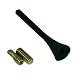 Alu Kurzstab Antenne "Tweety Black", mit verschiedenen Gewindest�cken auf M5/M6 Sockel, mit M6 Innengewinde.