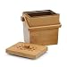 RSVP 4.5 Quart Square Bamboo Compost Pail