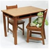 31sg7MIg8BL. SL160  Lipper International Childs Rectangular Table and 2 Chair Set, Pecan