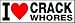 I Love Crack Whores Magnetic Bumper Sticker