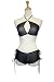How To Measure Bra Sizes : Exposed by Magic Silk Sheer Mesh Rhinestone Halter/Tie Side Short Set, Sml/Med, Black