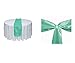 Elina Home Mint Satin 1 Table Runner & 5 Combo of TableRunner & Chair Bow Sash for Wedding