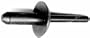 1/4" Short Black Nylon Rivet (Qty: 250)