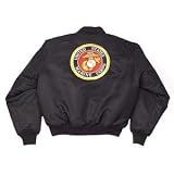 Black MA1 Marine Emblem MA-1 Flight Jacket
