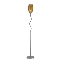 Floor Lamp With Yellow Crackled Glass