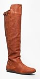 Delura MYSTERE Sleek Over the Knee Classic Flat Riding Boot Cognac PU 11 B(M) US