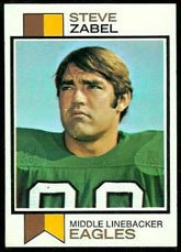 1973 Topps Regular (Football) Card# 317 Steve Zabel of the Philadelphia Eagles Ex Condition