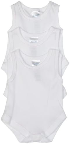 Spasilk 100% Cotton Sleeveless Lap Shoulder 3-Pack Bodysuit