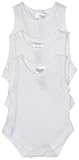 SpaSilk 100% Cotton Sleeveless Lap Shoulder 3-Pack Bodysuit