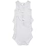 SpaSilk 100% Cotton Sleeveless Lap Shoulder 3-Pack Bodysuit
