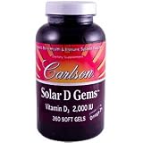 Solar D Vit D3 2000 IU with Omega-3's - 360 - Softgel