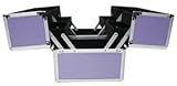Beautify- Malette cosmétique professionnelle en Aluminium de couleur violette