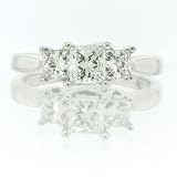 0.97ct Princess Cut Diamond Engagement Anniversary Ring