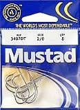 O'Shaughnessy SW Sz2/0 1 bag of 8Hks Tinned - Mustad Hooks 3407-2/0 pc/27, Fishing Hooks