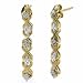 Vermeil (Gold over Silver) Dangle Earrings with Genuine Diamond Accents