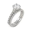 CZ Wedding Set With 7mm Round CZ CZ Wedding Set With 7mm Round CZ