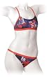 Finis Aquatuff Team Prints Focus Female Two Piece Crossback Swimwear