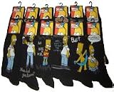 12 Pairs Mens Simpson Socks c1