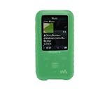 Premium Green Silicone Skin for Sony Walkman S615 / S616 / S618 / S716 / S718 Series with Armband and Belt Clip