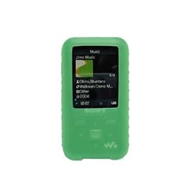 Premium Green Silicone Skin for Sony Walkman S615 / S616 / S618 / S716 / S718 Series with Armband and Belt Clip