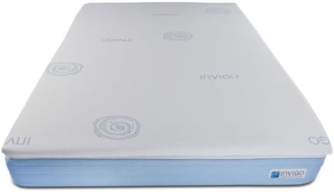 Invigo Fresh Natural Latex 2-Inch King Mattress Topper, White