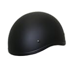 SAVE $65 - DOT Solid Flat Black Motorcycle Skull Cap Half Helmet $24.95