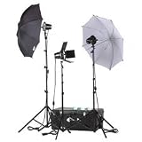 Photogenic K43 3- Light 1800 total watt Spot Lighting Kit with Umbrellas