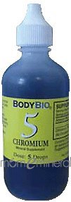5 Chromium Trace Minerals 4 oz by BodyBio / E-Lyte