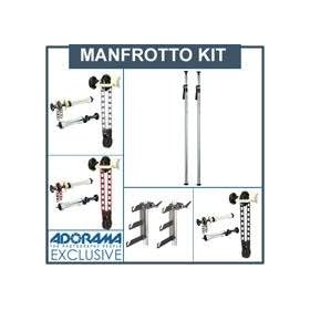Manfrotto Complete Deluxe AutoPole/Expan Background Set with Deluxe Chrome AutoPoles, Background Holder Hook Set and 3 Expan Sets.
