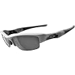 Oakley Flak Jacket Adult Asian Fit Sport Casual Sunglasses - Polished White/Slate Iridium