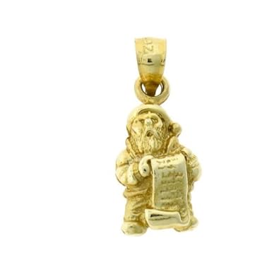 Cheap Girls Jewelry Dazzlers Solid 14k Gold 3D Santa Clause Charm Pendant Available in three colors from jewelsberry (weights: 3.4 grams only) For Sale