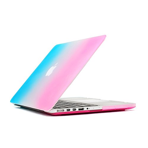 Mosiso MacBook Case Pro 15 inch with Retina Display (No CD-ROM Drive), Ultra Slim Soft-Touch Plastic See Through Hard Shell Snap On Cover for Retina 15.4"(Model: A1398), Rainbow