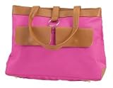 Pink 2 Pocket Purse with Brown Trim