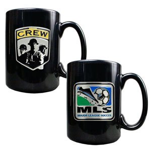 Columbus Crew MLS 2pc Black Ceramic Mug Set - Prim