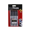 Sharpie Fine Marker Pen With Rubber Grip Pack of Five - Colour: Black