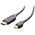Cable Matters 101019-6 Gold Plated Mini DisplayPort Thunderbolt Compatible to HDTV Cable, 6 Feet - Black