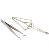 2 Jewelers Cross Locking Tweezers Ring Holding Tweezers