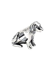 Sterling Silver Kera Sitting Dog Bead Charm 24747