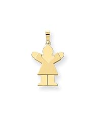 14k Yellow Gold Girl Charm