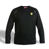 Ferrari Black Long Sleeve Shield Tee