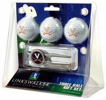 Virginia Cavaliers 3 Ball Golf Gift Pack With Kool Tool