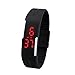 Affute Ultra Thin Sports Silicone Digital LED Sports Bracelet Wrist Watch(black)