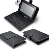 7" 7 inch Android Tablet PC MID, Apad, Epad e reader book, Leather Case Cover Stand Wallet + USB (standard) Keyboard + Stylus Black Universal