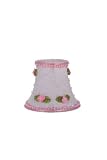 White with Pink Rosebuds Chandelier Shade