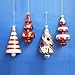 CRISTMAS TREE ORNAMENT - 4" PLASTIC XMAS TREE ORNAMENT SET OF 4