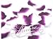 100 Silk Rose Petals Luxor-Eggplant and White
