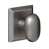 Baldwin 5442.190.PRIV Oval Knob Privacy with Squared Rose, Satin Black