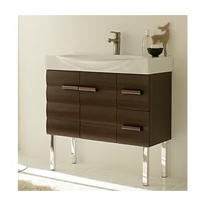 La Toscana 7135P Onda 85 33-1/2-Inch by 19-1/4-Inch by 31-1/2-Inch Vanity, Wenge,La Toscana,7135P,396962TC7135P